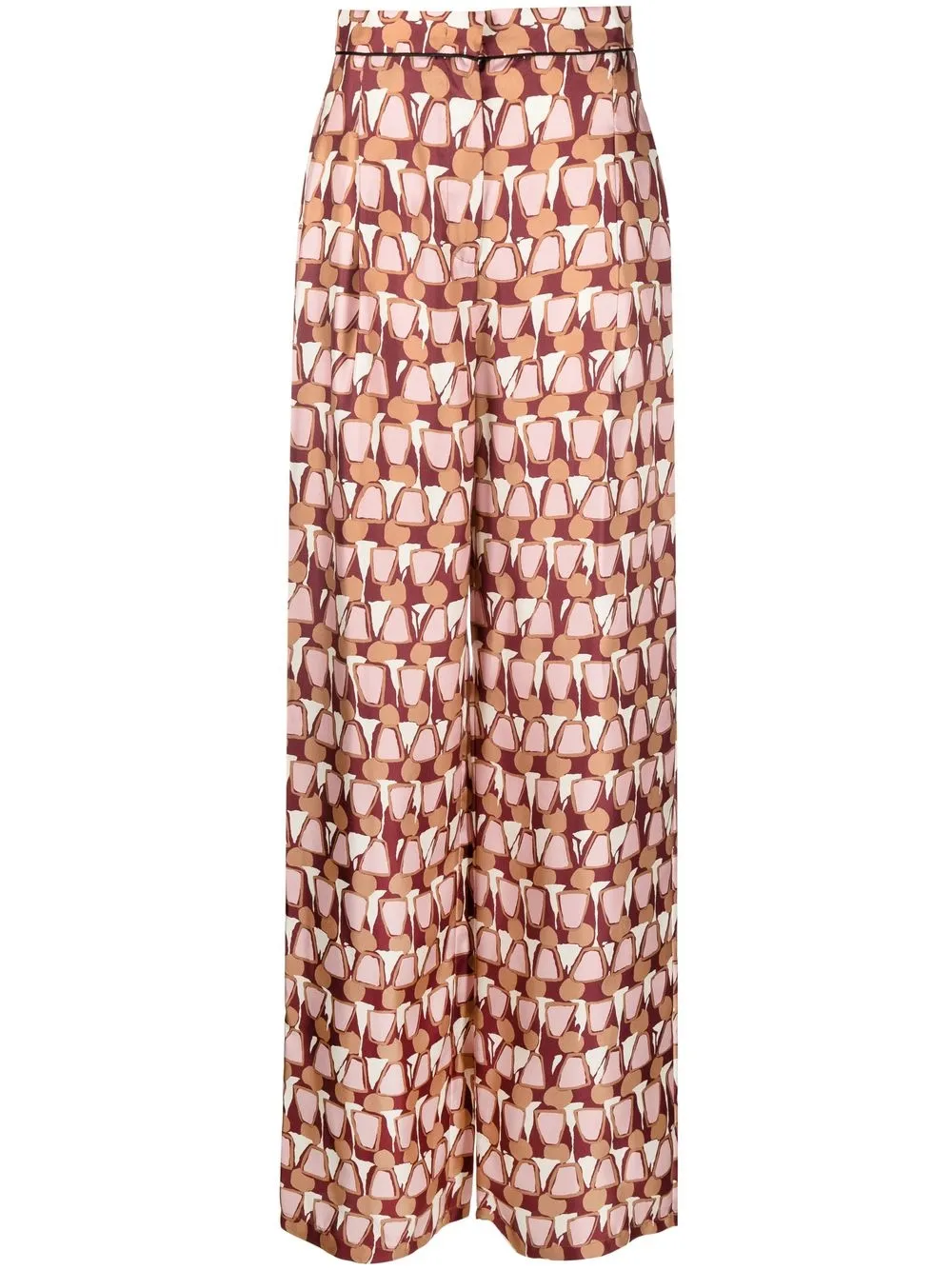 

'S Max Mara patterned silk trousers - Pink