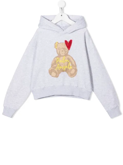 Palm Angels Kids embroidered-logo cotton hoodie