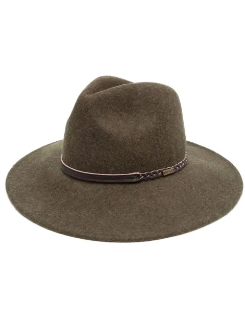 Barbour logo trim fedora hat