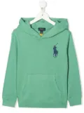 POLO RALPH LAUREN KIDS embroidered-logo pullover hoodie - Green