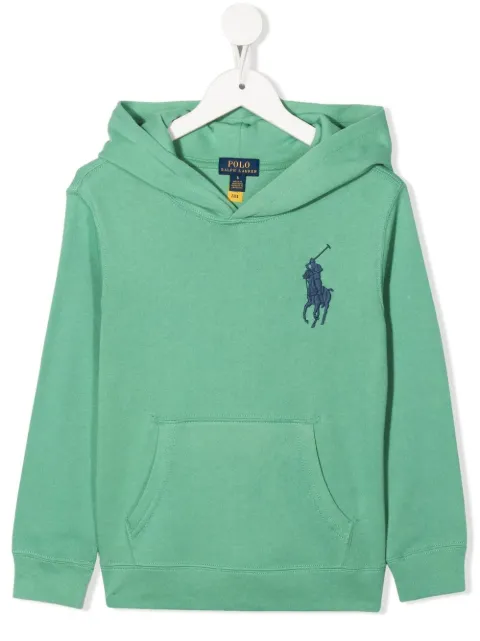 POLO RALPH LAUREN KIDS embroidered-logo pullover hoodie
