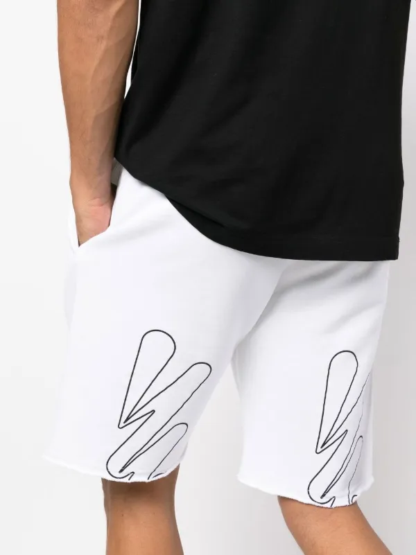 Off-White Wave Cotton Track Shorts - Farfetch
