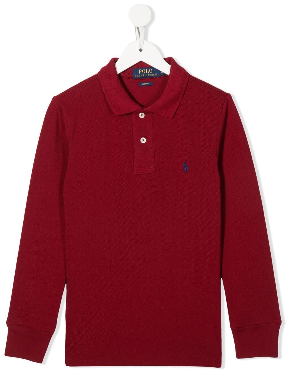 Image 1 of Ralph Lauren Kids embroidered-logo long-sleeved polo shirt