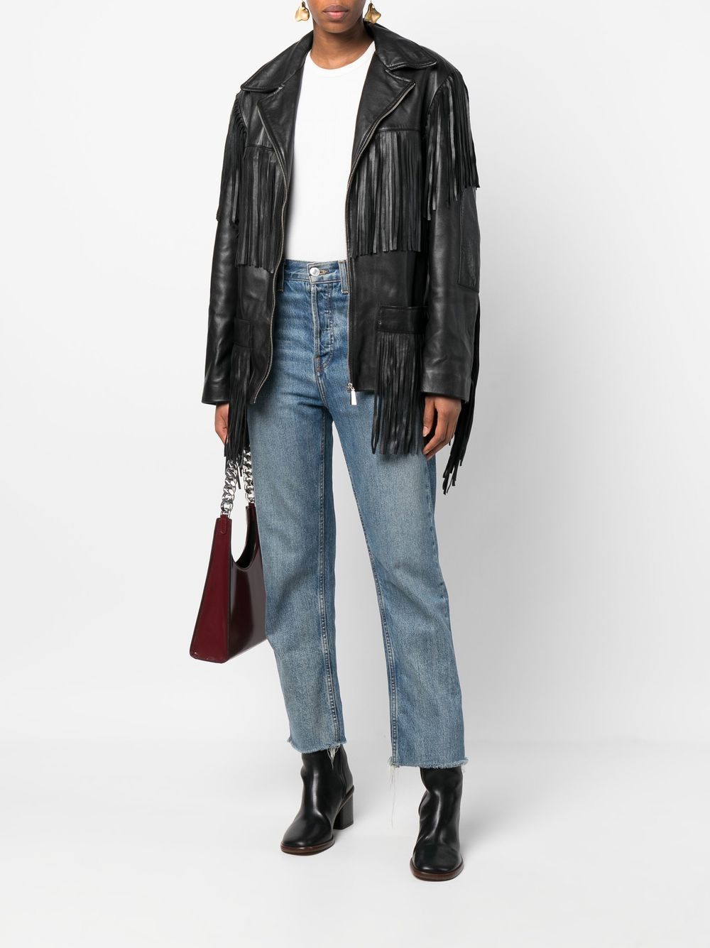 Each X Other fringe-detail Leather Jacket - Farfetch