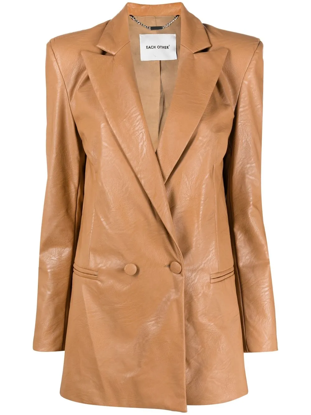 

Each X Other faux-leather blazer - Brown