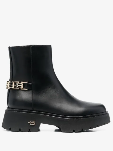 Baldinini logo chain-embellished ankle boots