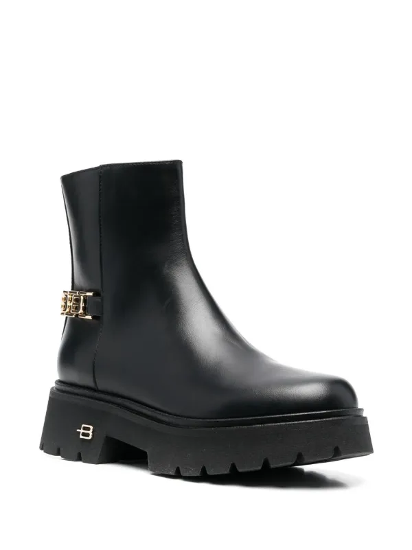 Baldinini Logo chain-embellished Ankle Boots | Black | FARFETCH ID