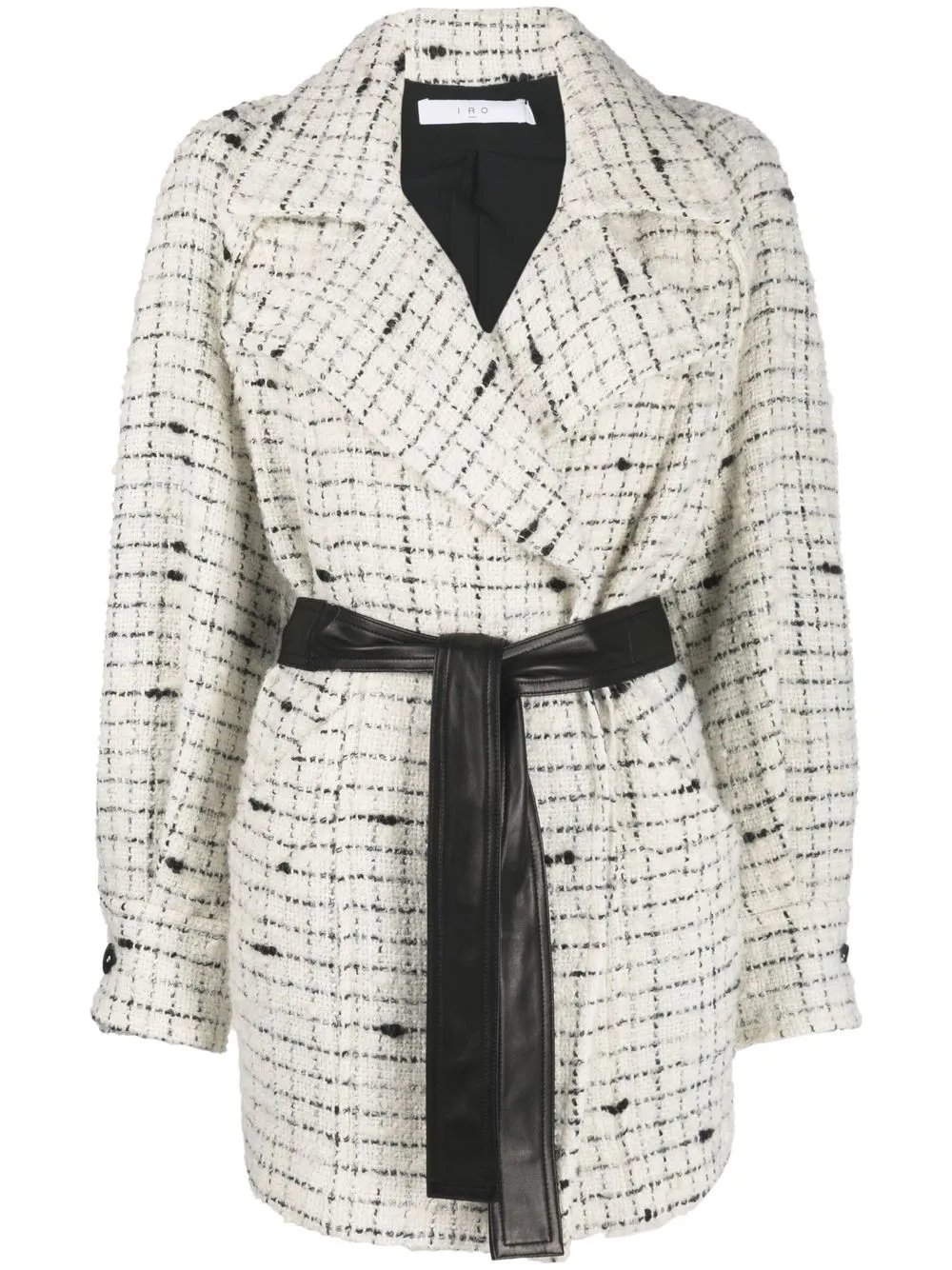 

IRO tweed belted coat - Neutrals