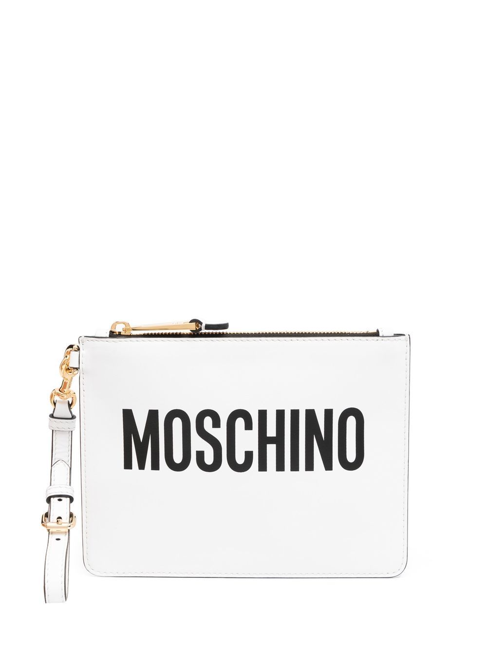 Moschino logo-print Clutch Bag - Farfetch