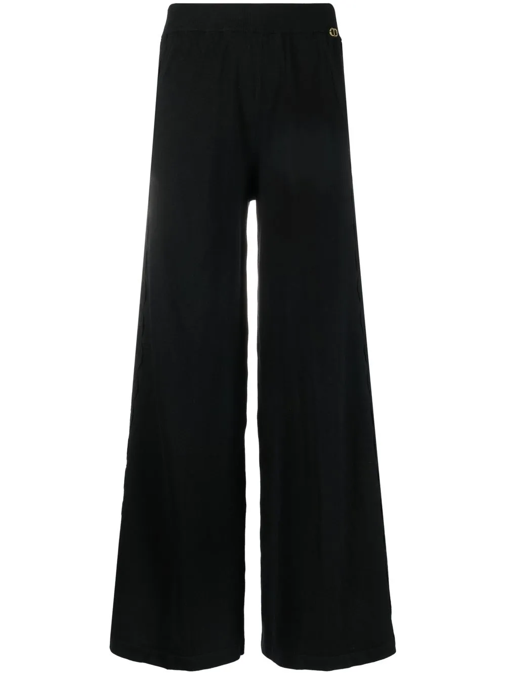 

TWINSET pantalones anchos con detalle de encaje - Negro