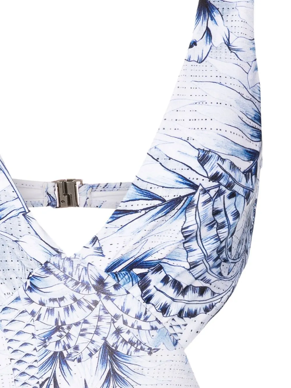 Lygia & Nanny Palm-tree Print Swimsuit In Blue