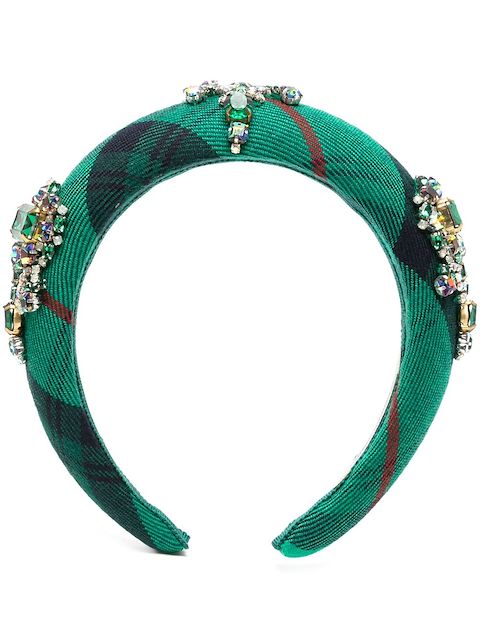 Jennifer Behr Evelina tartan headband