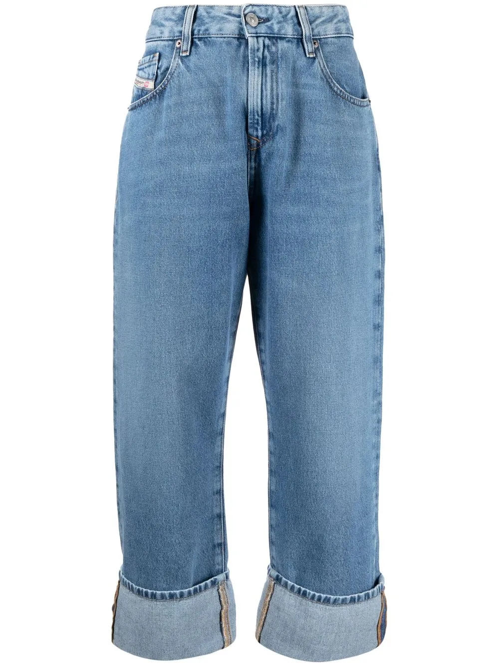 

Diesel jeans anchos con tiro medio - Azul