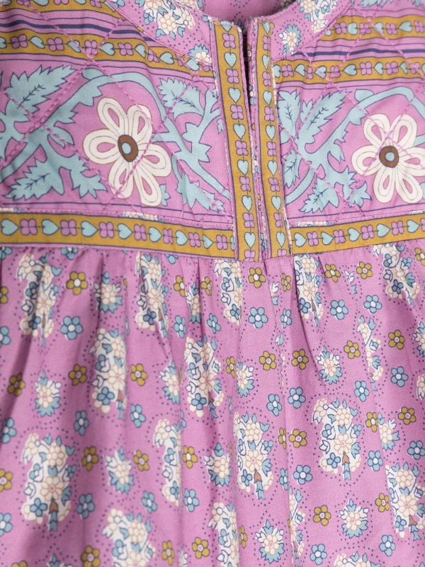 Purple Cotton Tiered Printed Dress | Biba India