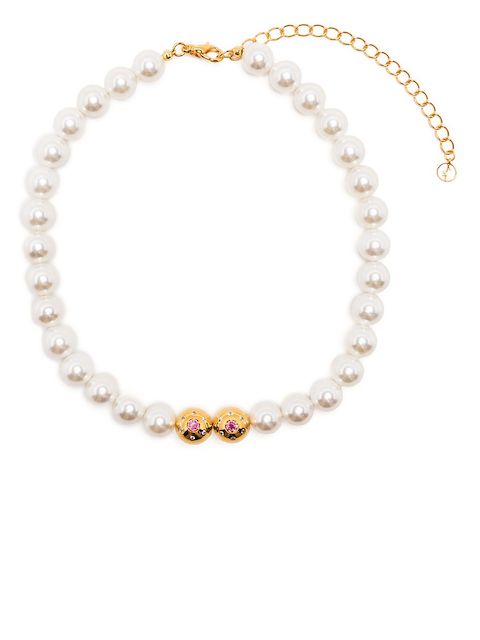 Anissa Kermiche 18kt yellow gold Titillate pearl necklace