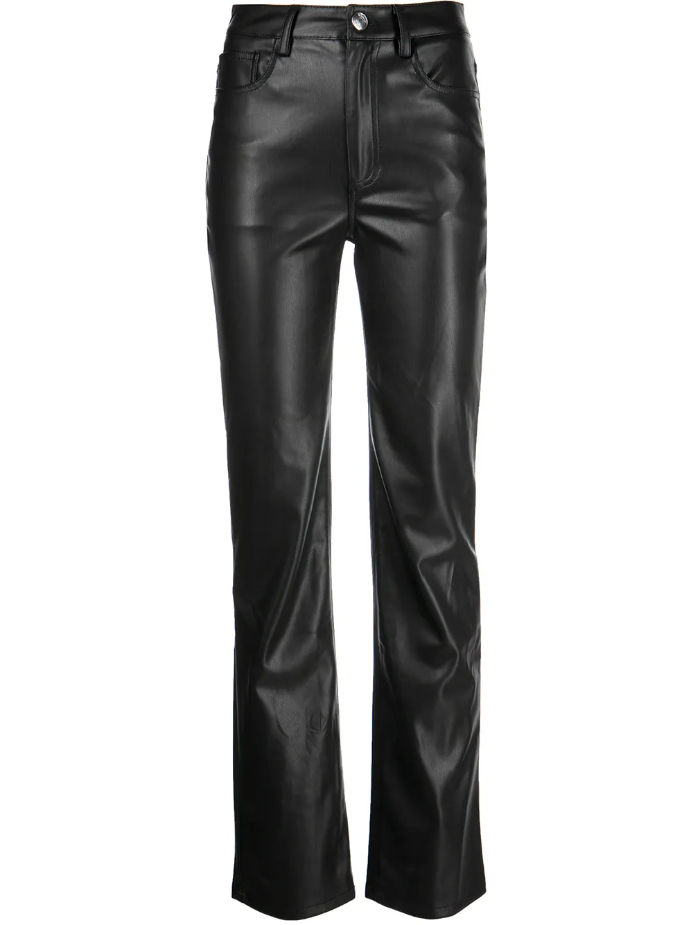 

STAUD Chisel faux-leather trousers - Black