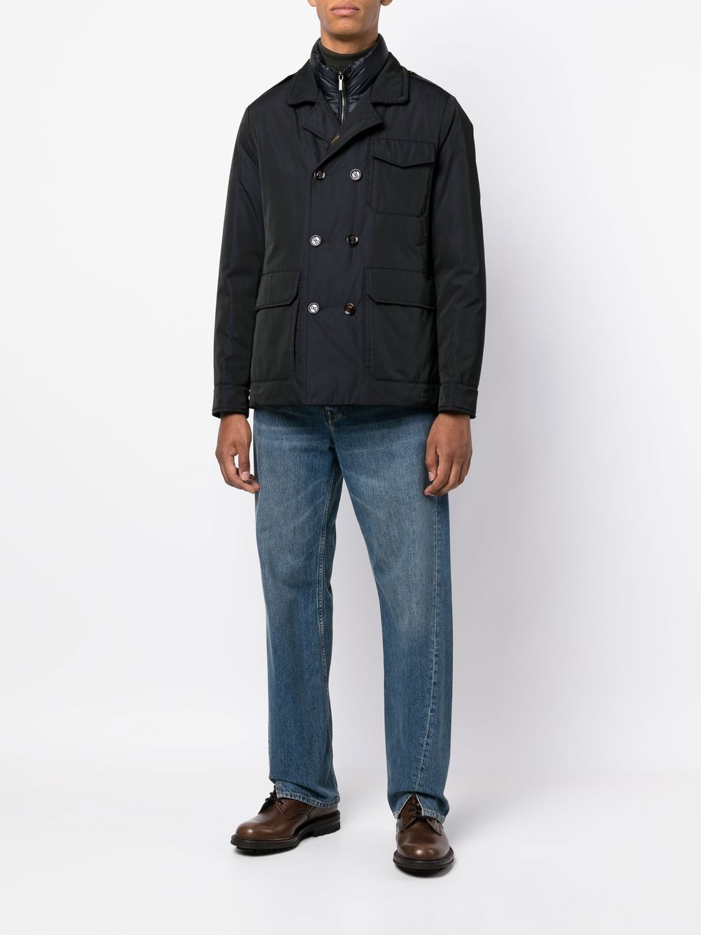 Moorer Boeri-Wco double-breasted Windbreaker - Farfetch