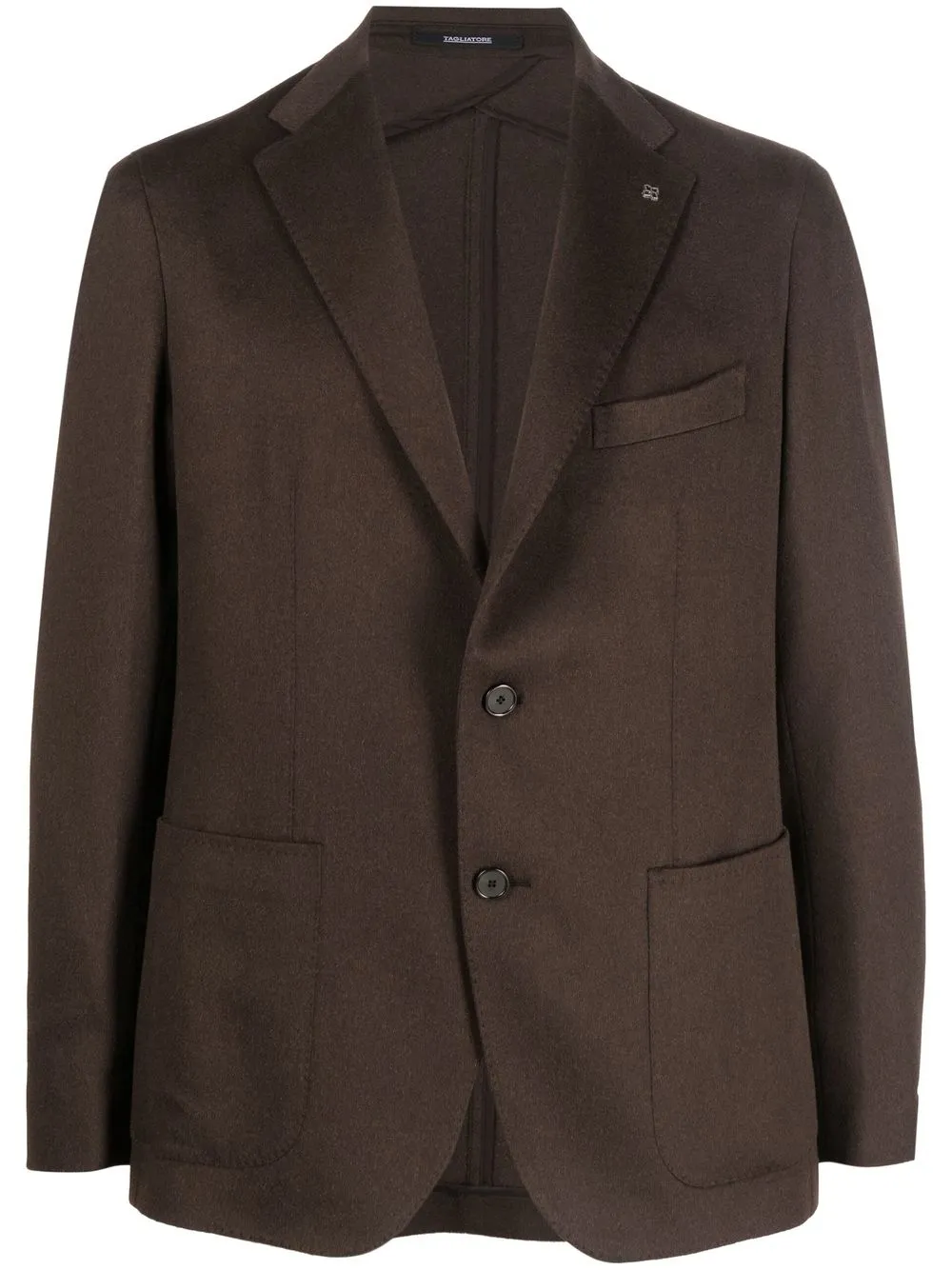 

Tagliatore nocthed-collar single-breasted blazer - Brown