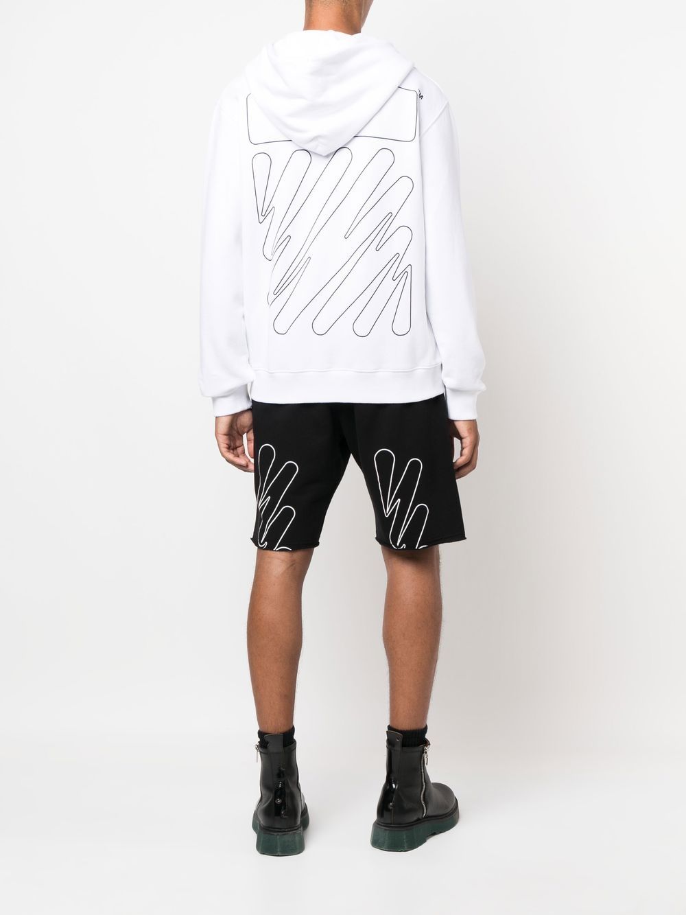 Off-White Hoodie met print - Wit