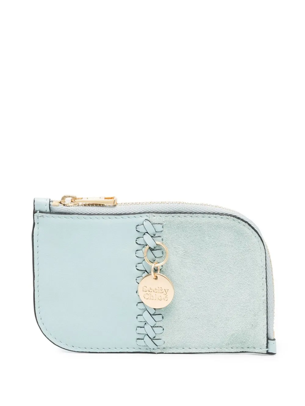 

See by Chloé S-Curve logo-plaque wallet - Blue