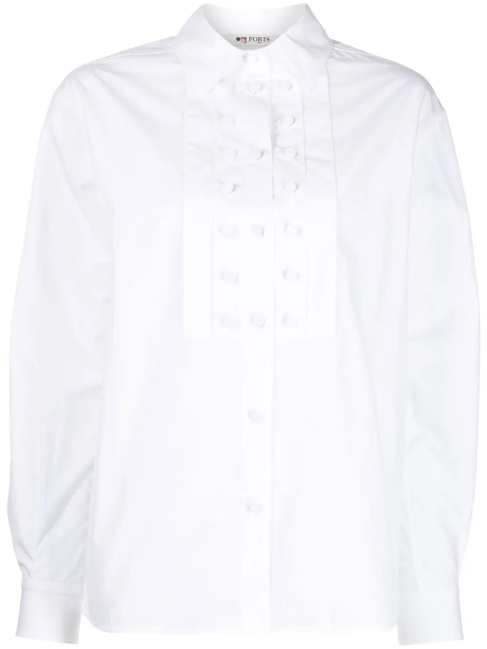 

Ports 1961 button-up bib shirt - White