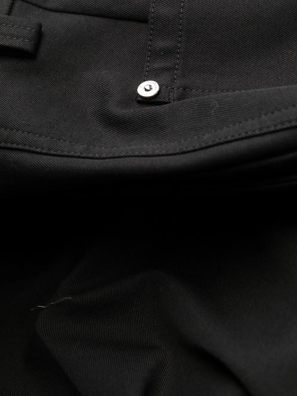 mid-rise cotton wide-leg trousers