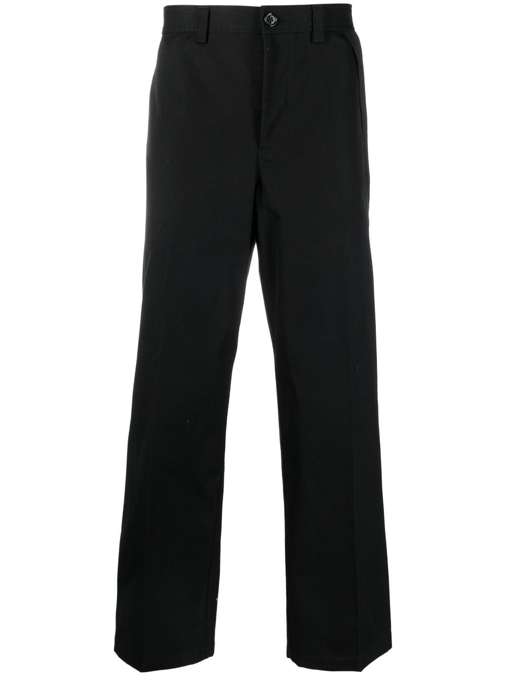 mid-rise cotton wide-leg trousers