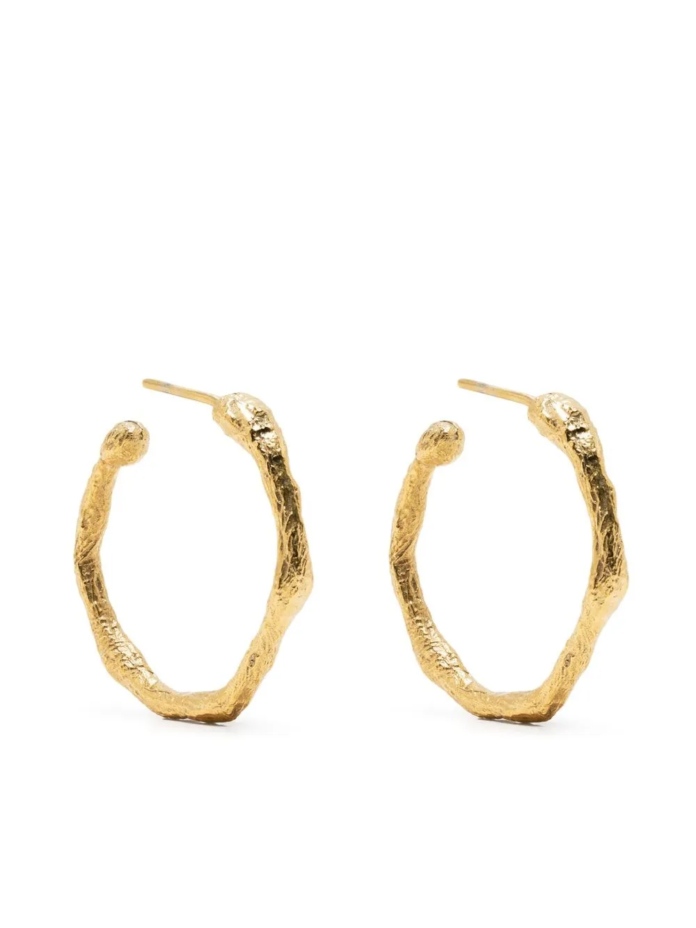 

Forte Forte textured large hoop earrings - Gold