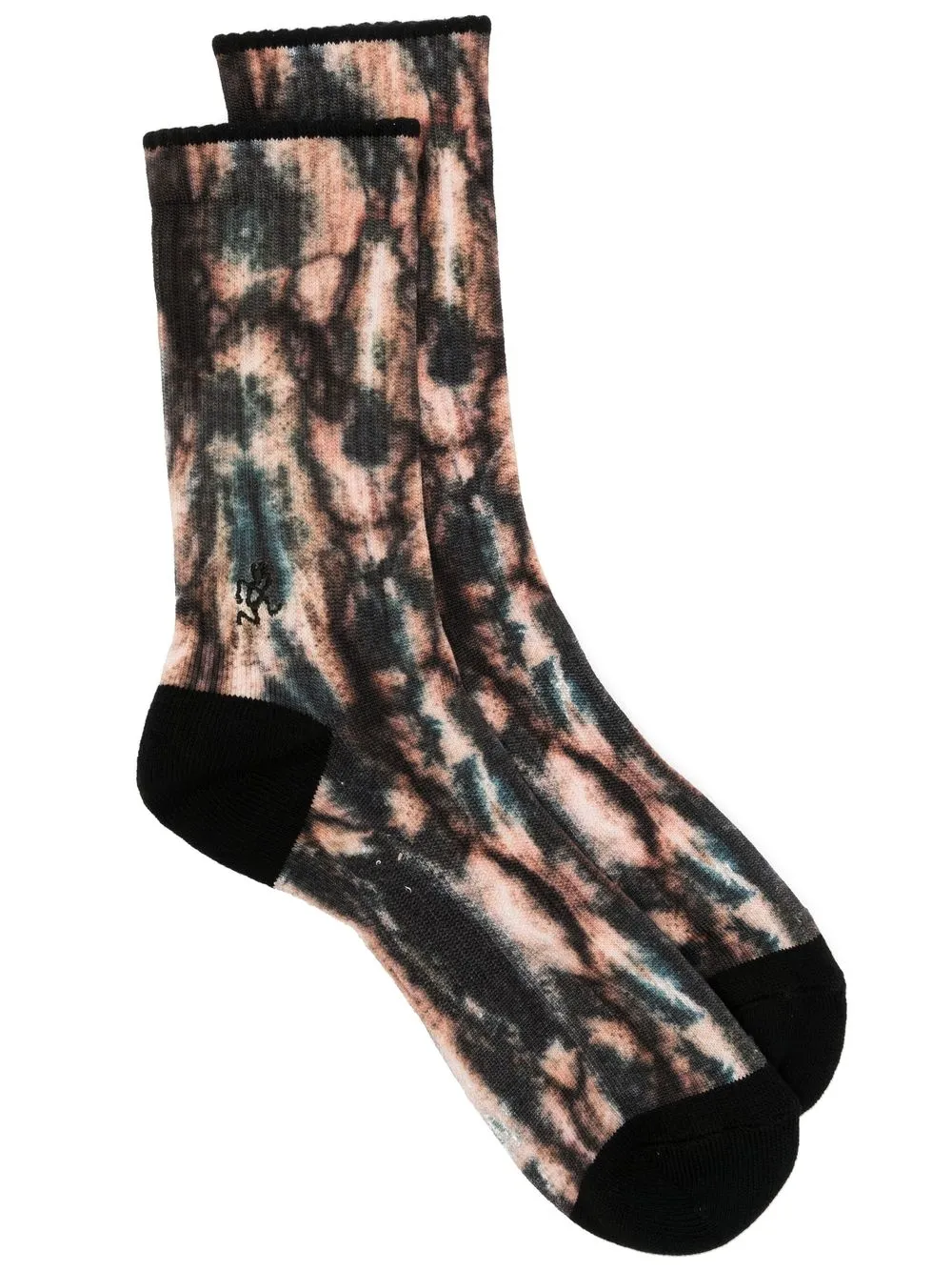 

Gramicci logo-embroidered abstract-print socks - Black