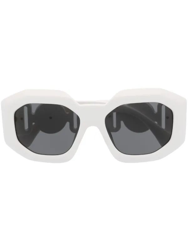 Versace white 2024 medusa sunglasses