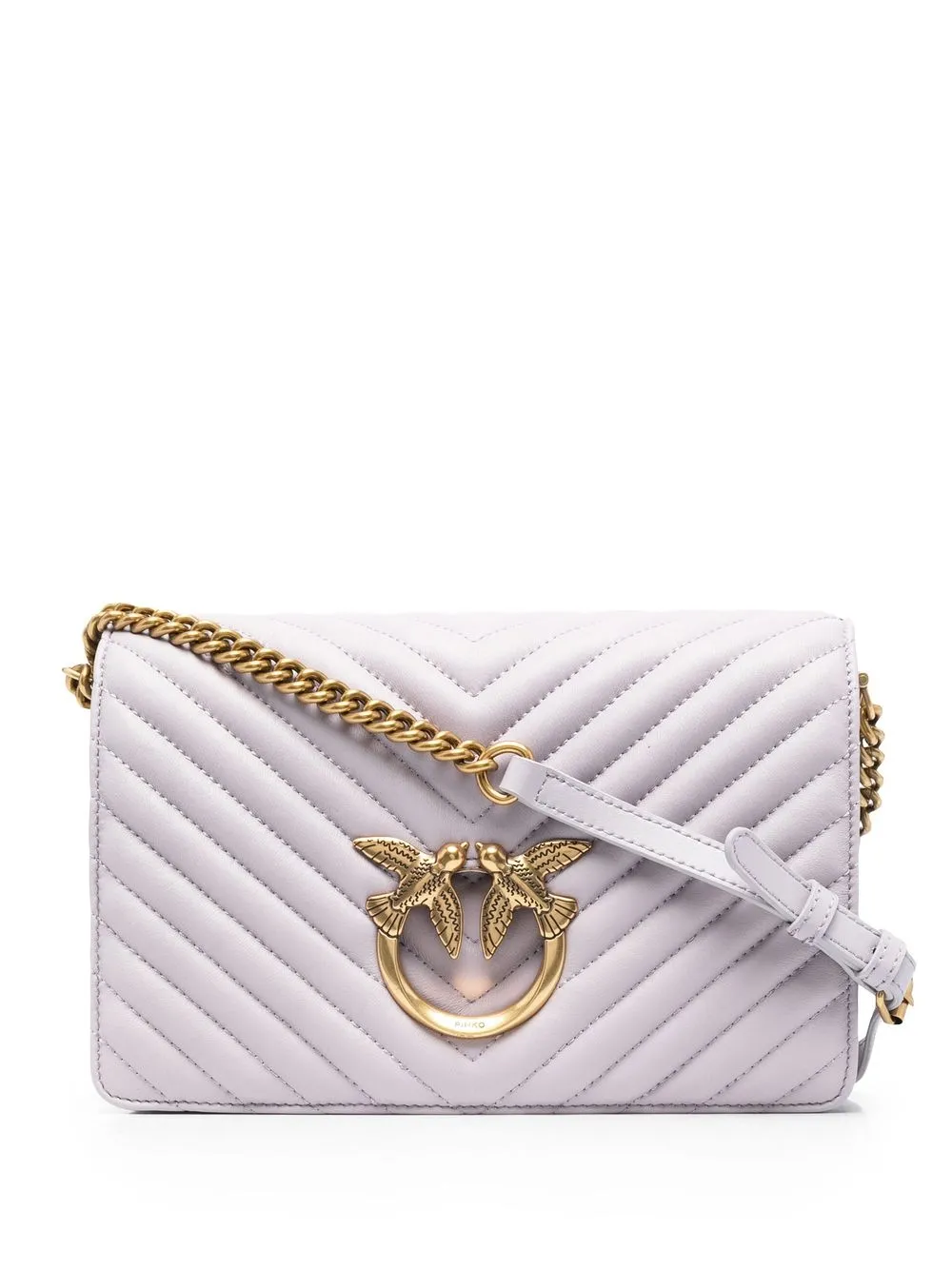 

PINKO chevron-quilted crossbody bag - Grey