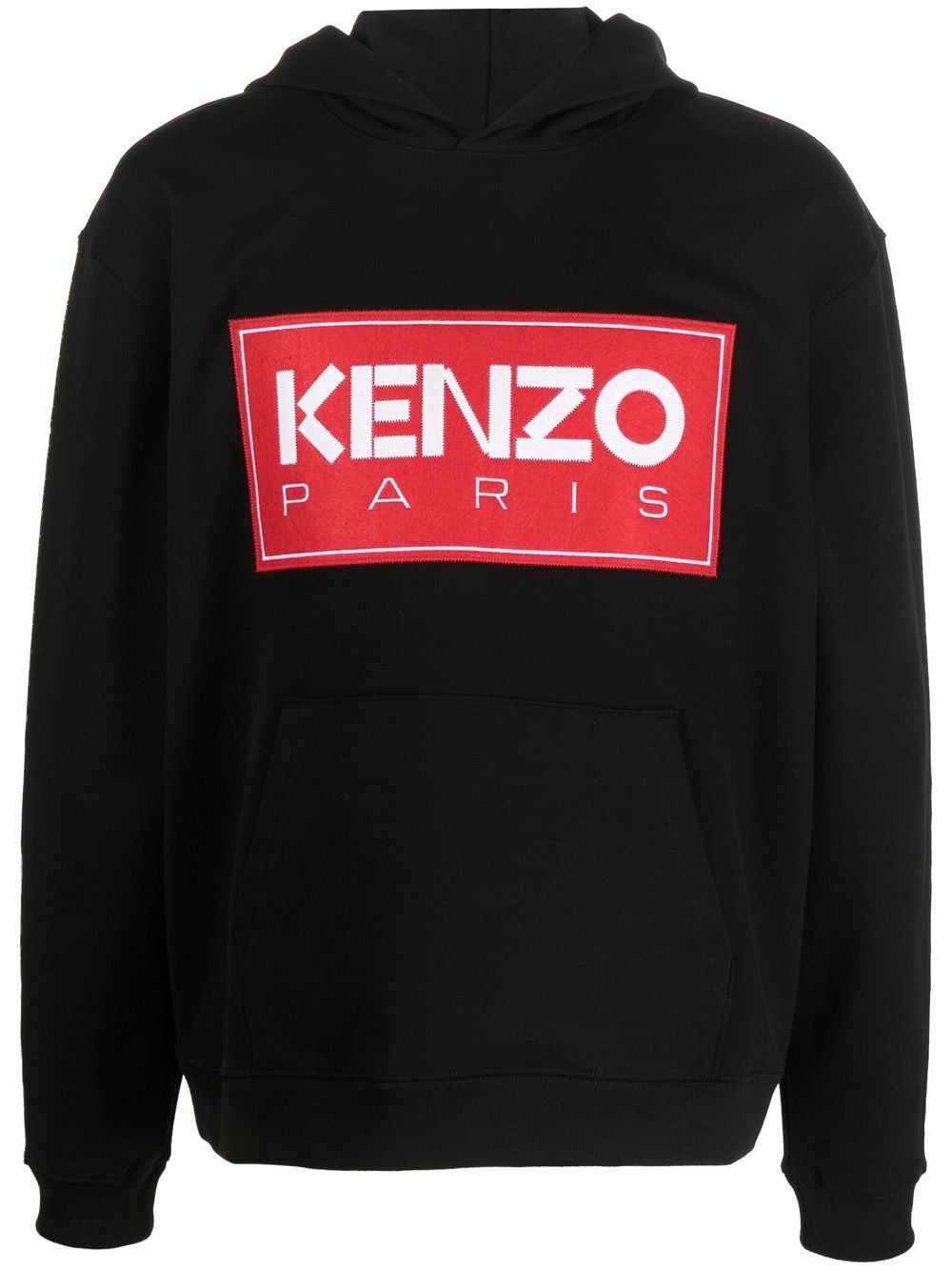 Image 1 of Kenzo logo-print detail hoodie