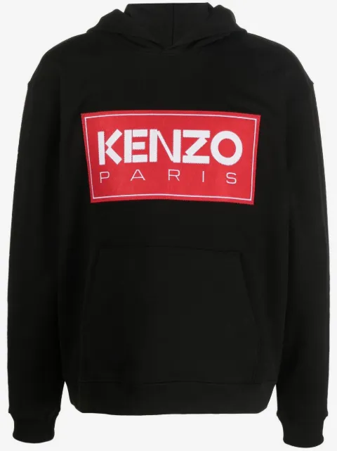 Kenzo logo-print detail hoodie