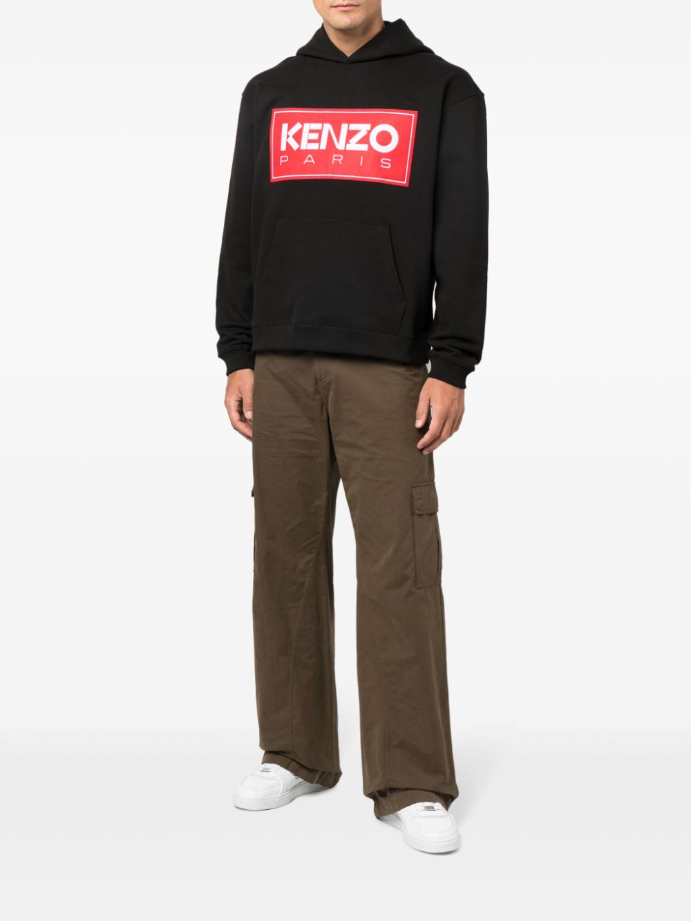 Kenzo logo-print detail hoodie Men