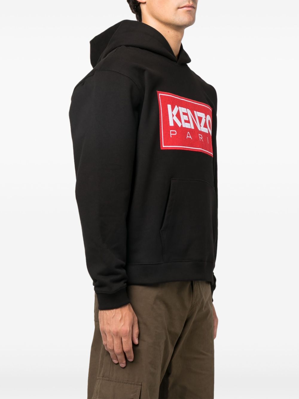 Kenzo logo-print detail hoodie Men