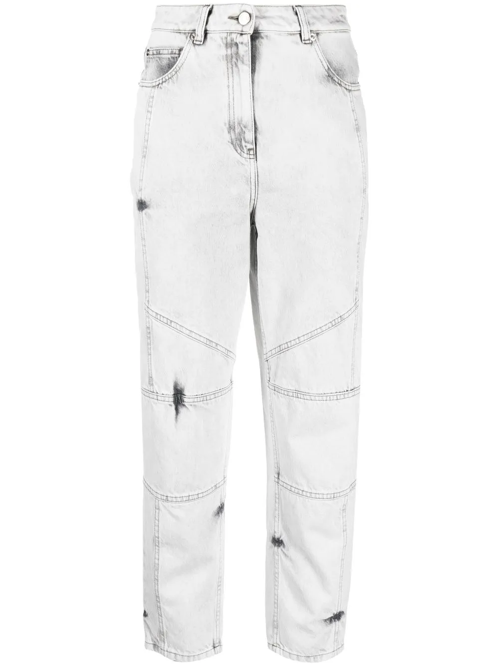 

IRO jeans capri con efecto lavado - Gris