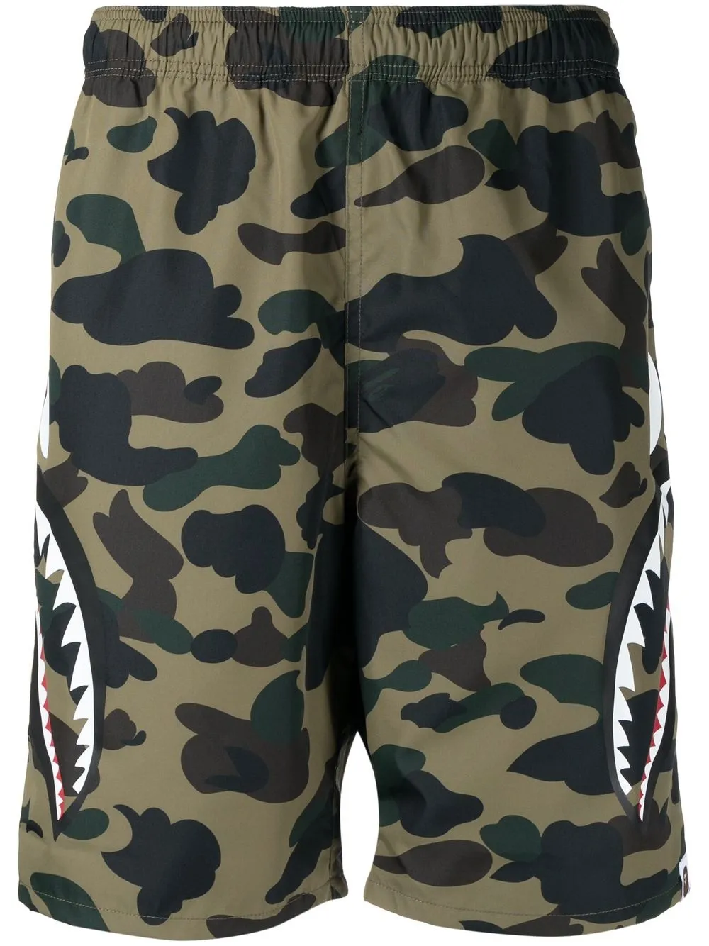 

A BATHING APE® bermudas náutica con tiburón estampado - Verde