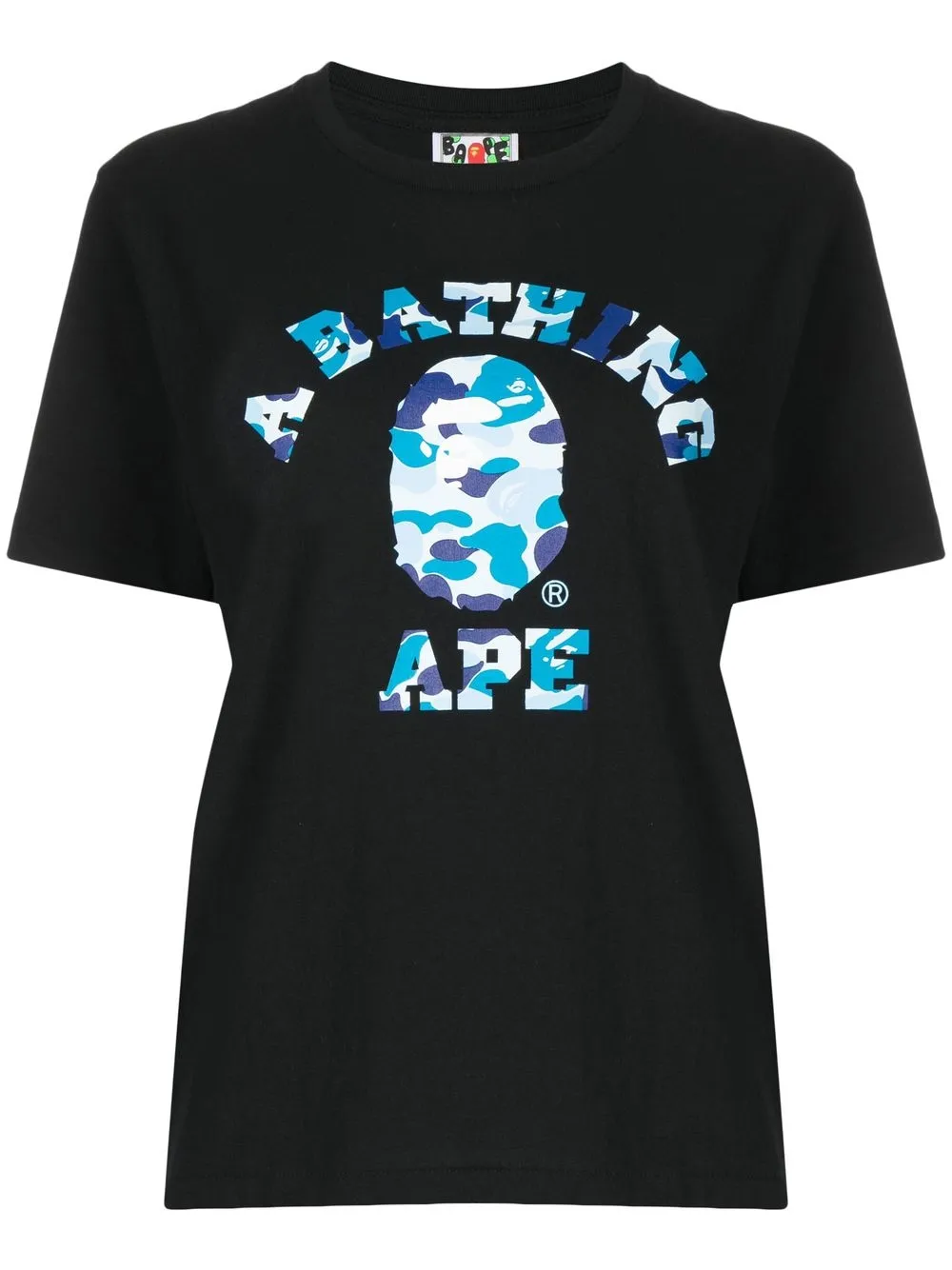 

A BATHING APE® playera con logo estampado - Negro