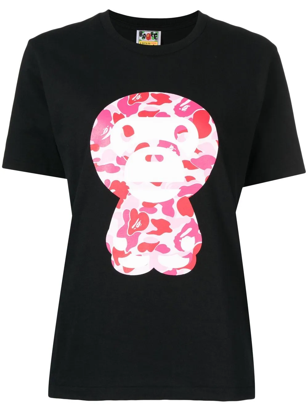 

A BATHING APE® playera con logo estampado - Negro