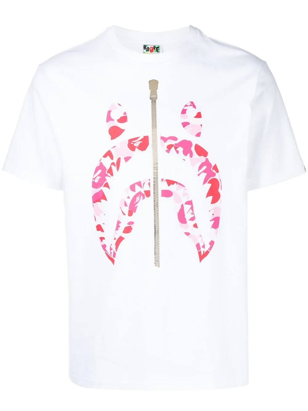 

A BATHING APE® playera con tiburón estampado - Blanco