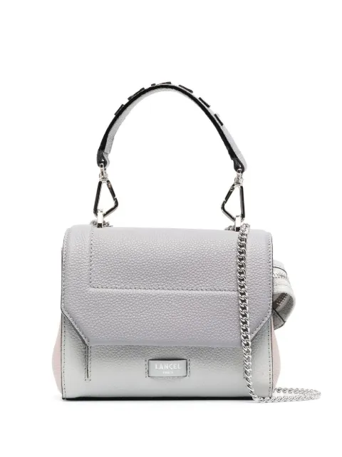 Lancel grained leather flap-bag
