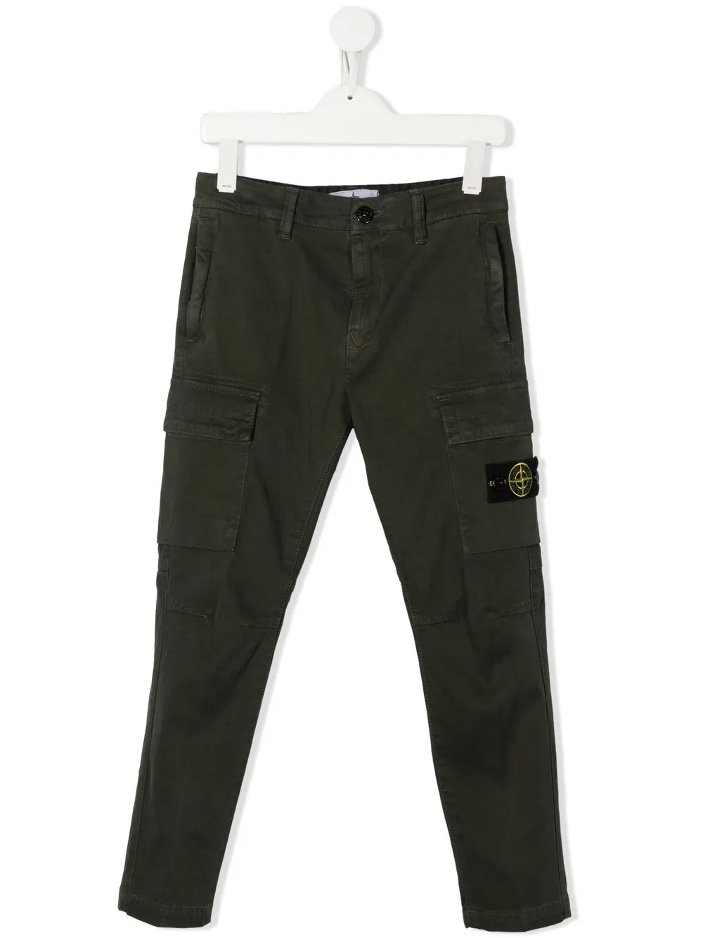 

Stone Island Junior pantalones rectos con bolsillos - Verde