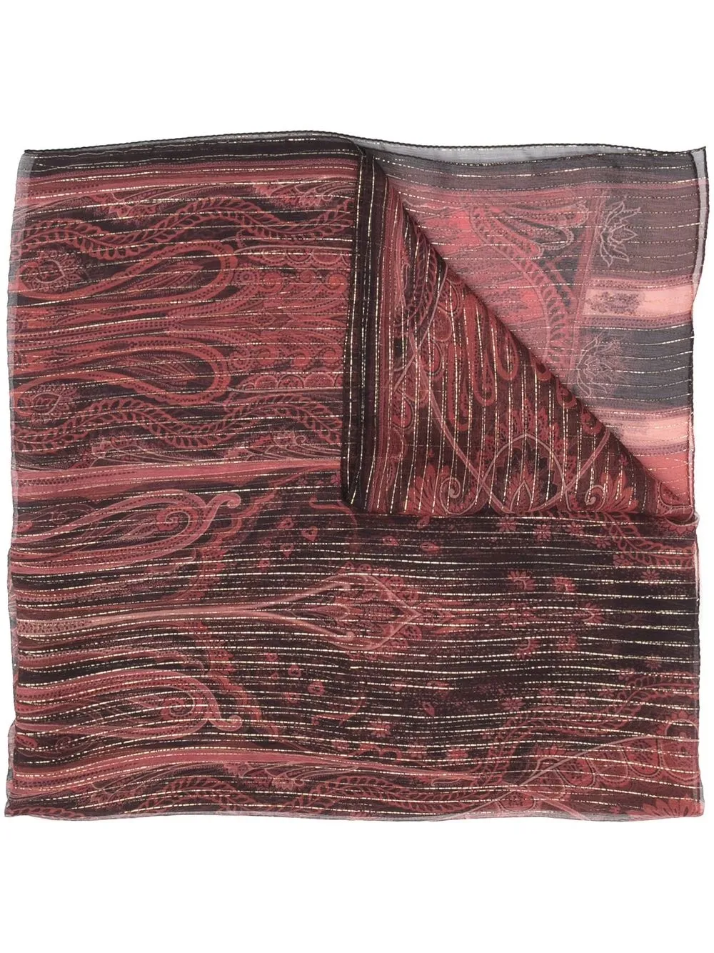 

ETRO paisley-print silk scarf - Red