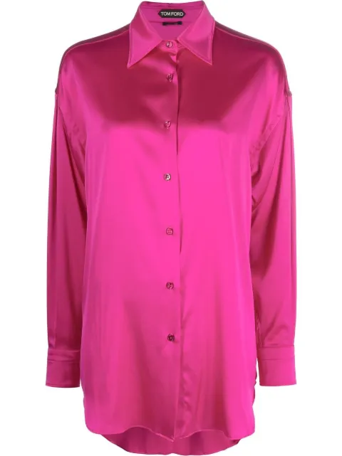 TOM FORD long-sleeve satin shirt