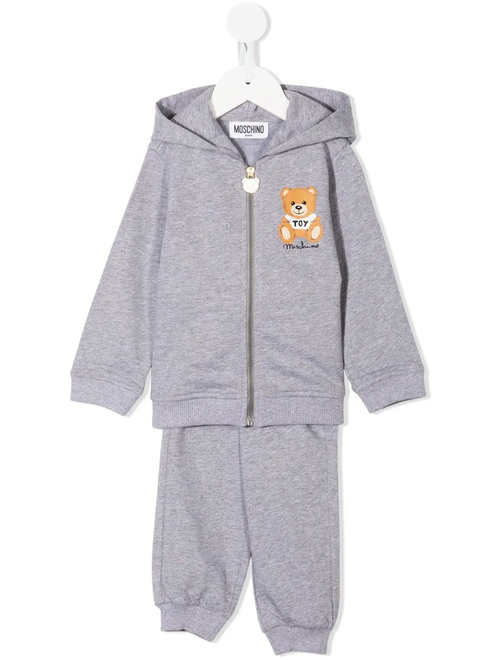 

Moschino Kids traje deportivo con motivo Teddy Bear - Gris