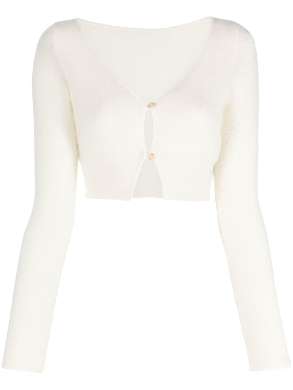 Image 1 of Jacquemus Alzou knitted cropped cardigan