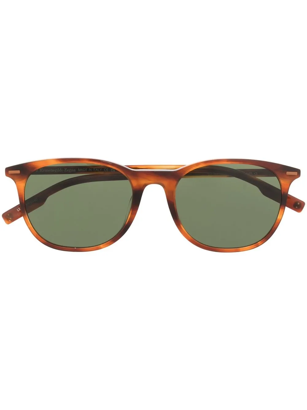 

Zegna lentes de sol con armazón cuadrada estilo carey - Marrón