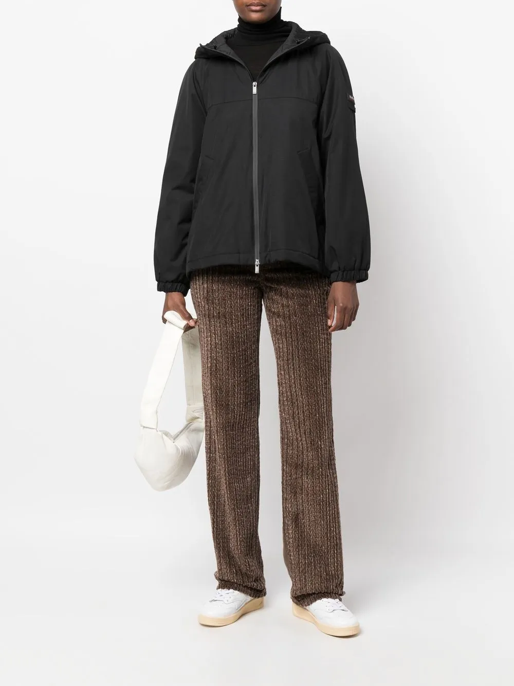 Max Mara logo-patch high-neck jacket | Trench Coats & Raincoats | Image 2