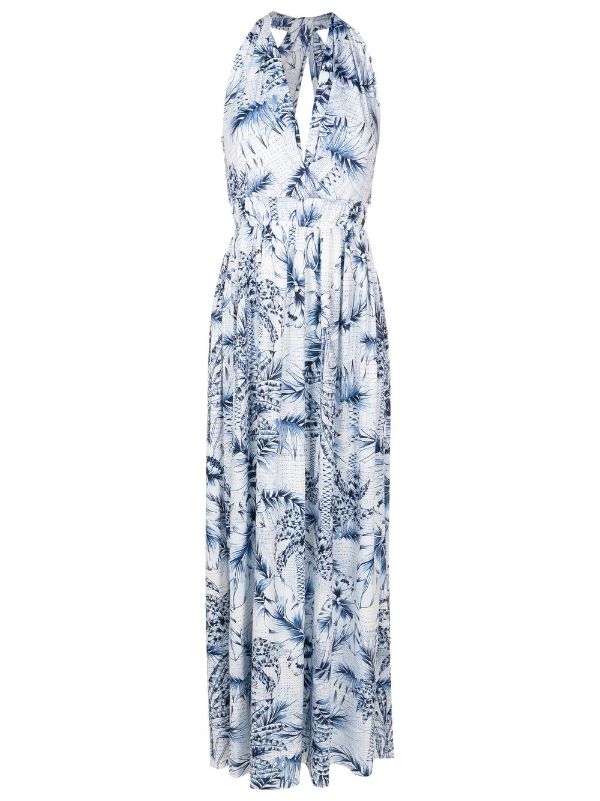 Lygia Nanny palm tree Print Maxi Dress Farfetch