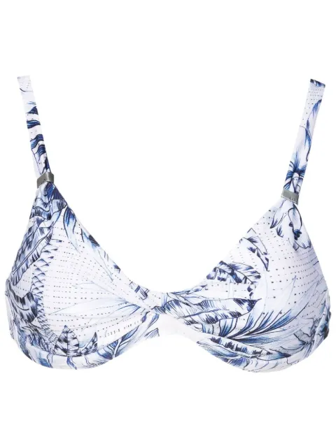 Lygia & Nanny palm-tree print bikini top 